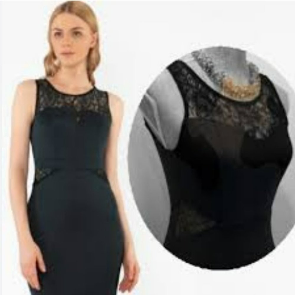 Forever 21 Little Black Dress with Lace Sz Small